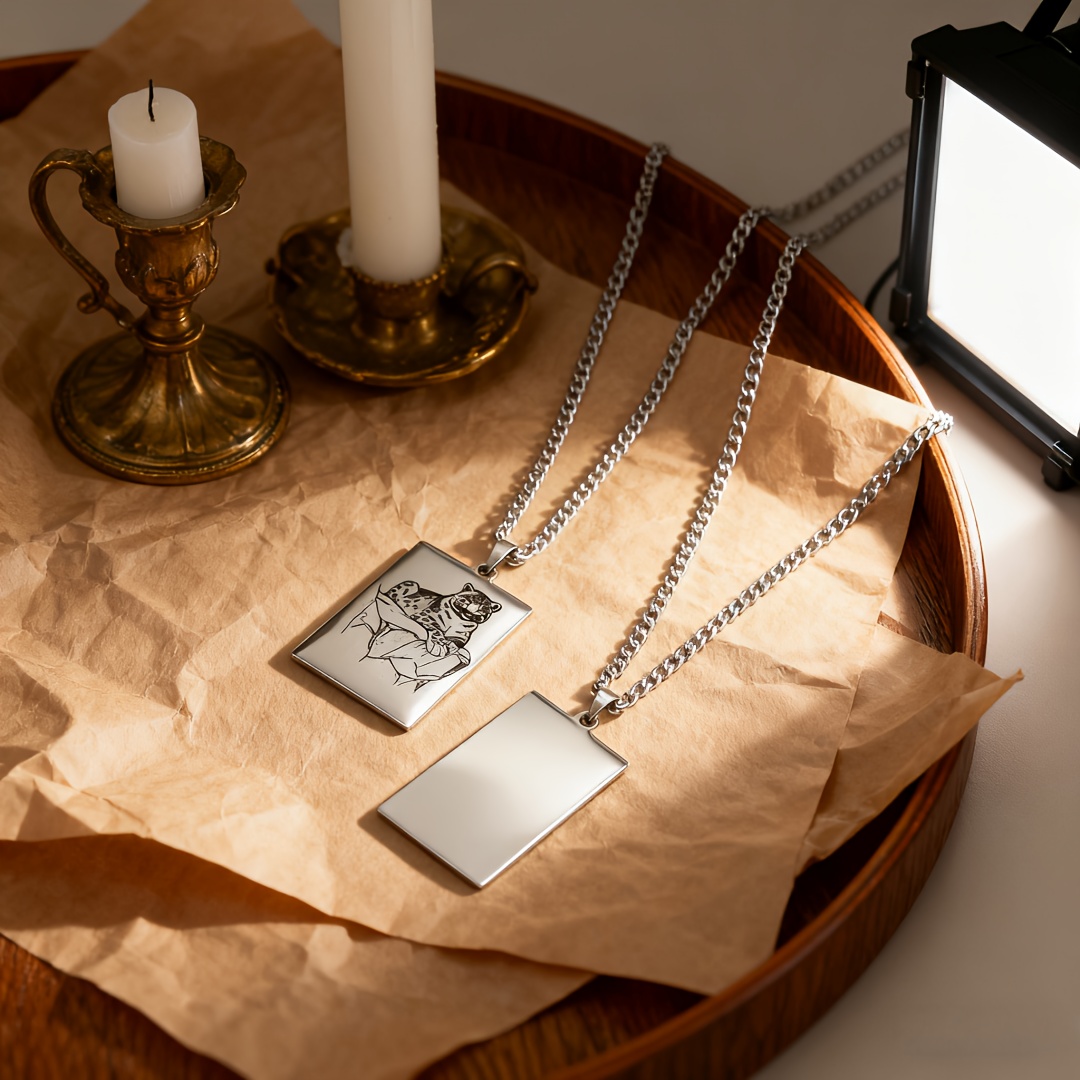 Personalized Custom Photo Engraved Necklace — Unique Gift